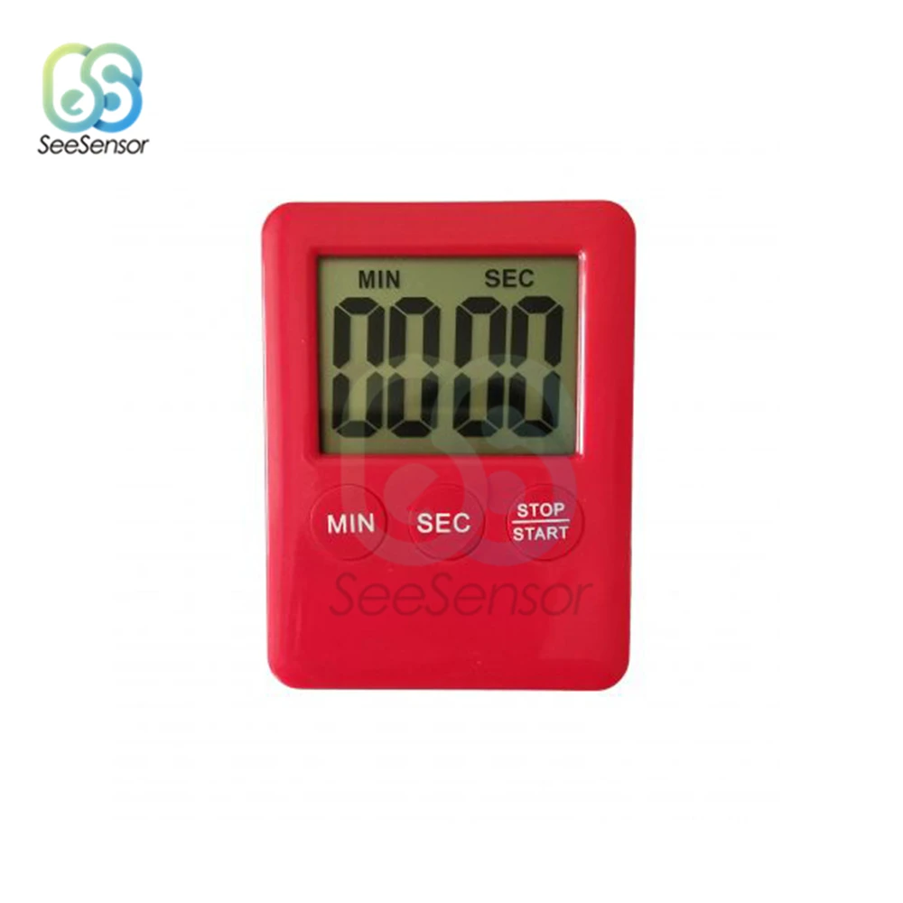 Schermo digitale LCD Super sottile Timer da cucina quadrato cottura conto alla rovescia sveglia magnete orologio cronometro 5 colori