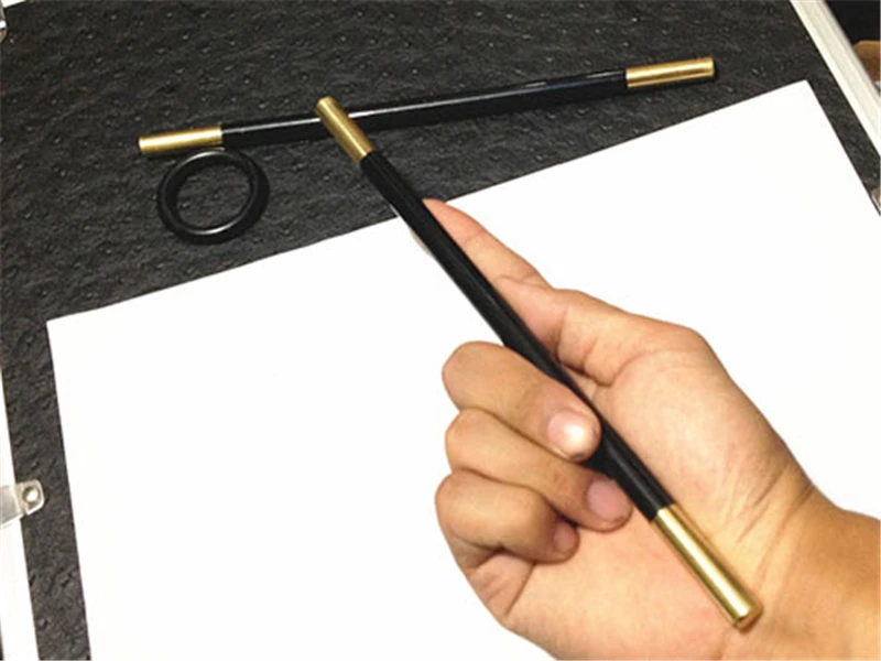 Magic Wand in Black (With Brass Tips) Magic Tricks Accessory Magician Tool Close Up Stage Street Illusions Props Gimmick Fun