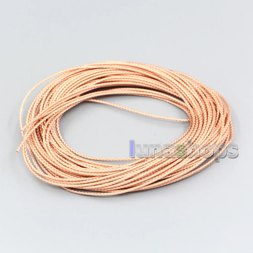 LN007714 10m/100m 35*0.05mm + 48*0.05mm 7N OCC Silver/Gold/OCC plated Shielding Single Wire Diameter 1.3mm DIY cable