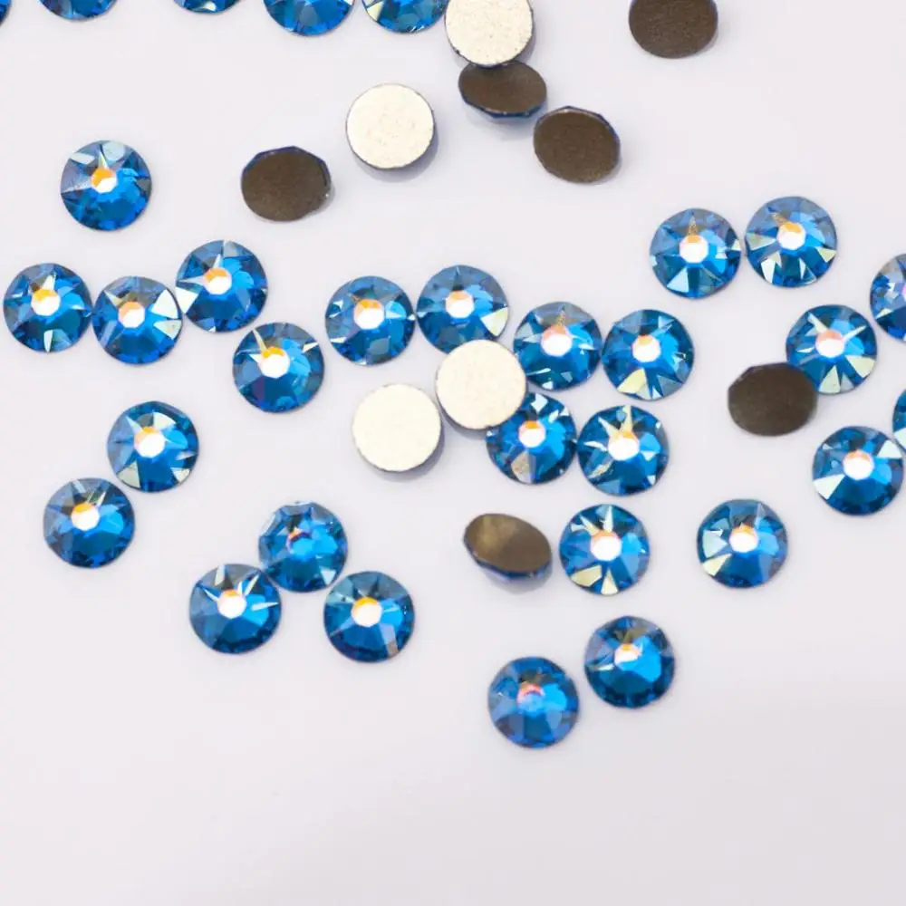 SW Colors Effect Color 8big 8small Facets NO Hot Fix Rhinestones Glass Nail Art Rhinestone for Clothes Garment Decoration