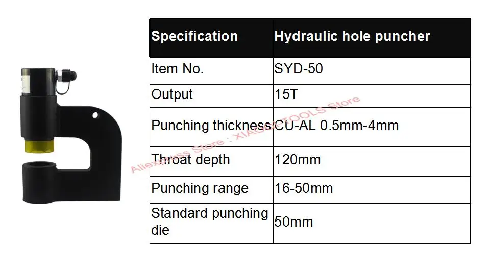 SYD-50แบบพกพา Hole Puncher Hand Puncher
