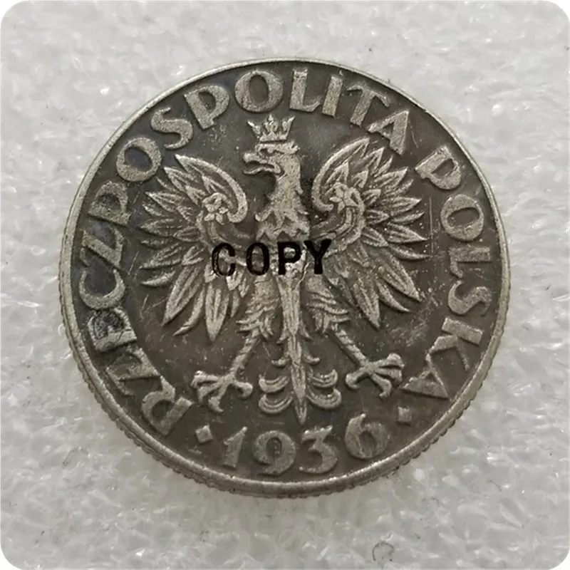 1936 POLAND 2 ZLOTE(PROBA) Coin COPY commemorative coins-replica coins medal coins collectibles