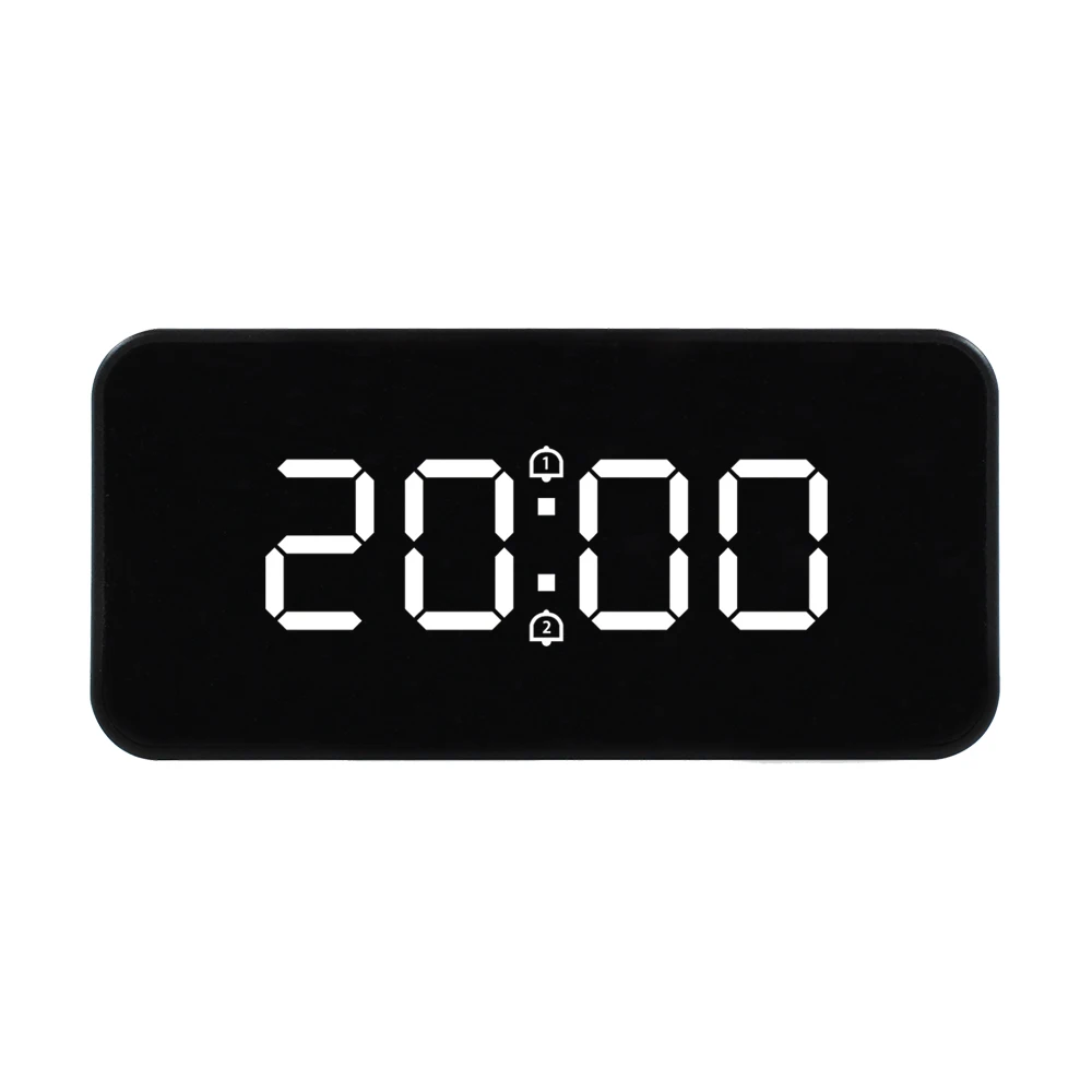 FanJu Digital Alarm Clock Mirror Electronic Table Watches Home Living Room Decoration Modern Design Automatic Backlight Clocks