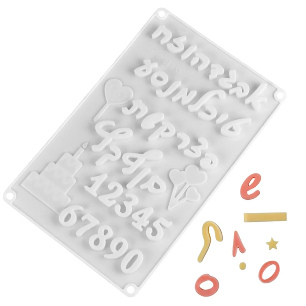 

2022 New Hebrew Letters Arabic Numbers DIY Silicone Chocolate Mold For Baking Cake Decorating Tools Bakeware Moulds 3D Cake Tool