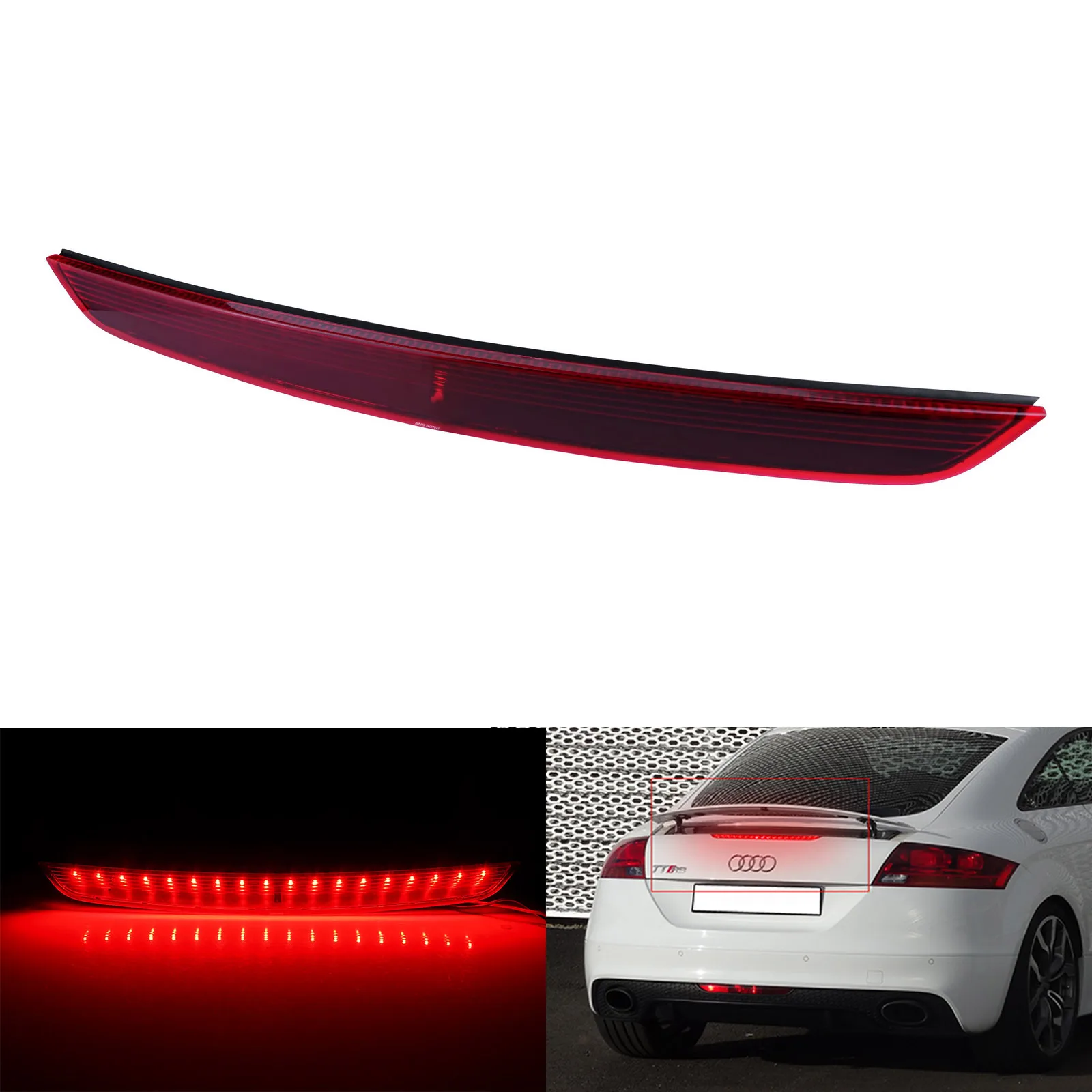 Red Lens LED Third Additional High Level Mount Brake Stop Light For Audi TT 8J MK2 2006-2014