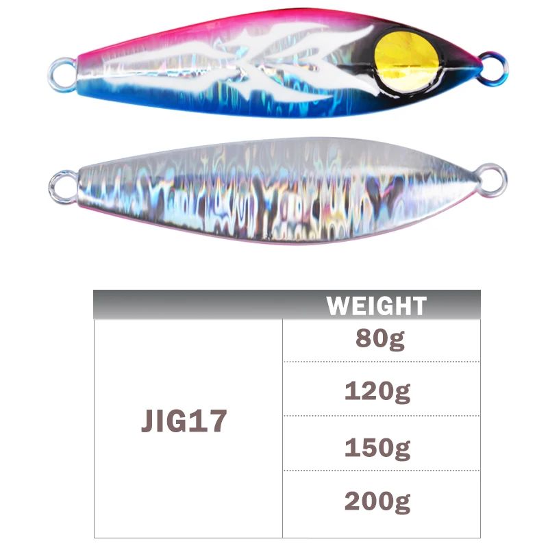 OBSESSION Jack Eye Slow Sinking Jigging Lure Artificial Baits 80g120g150g200g Speed Sea Fishing Jig Vertical Jig For Offshore