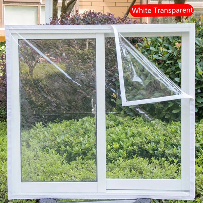 Transparent PVC Soft glass Winter Window Insulation Windproof Film Self-mucosa stickers Indoor Window Film for Energy Saving