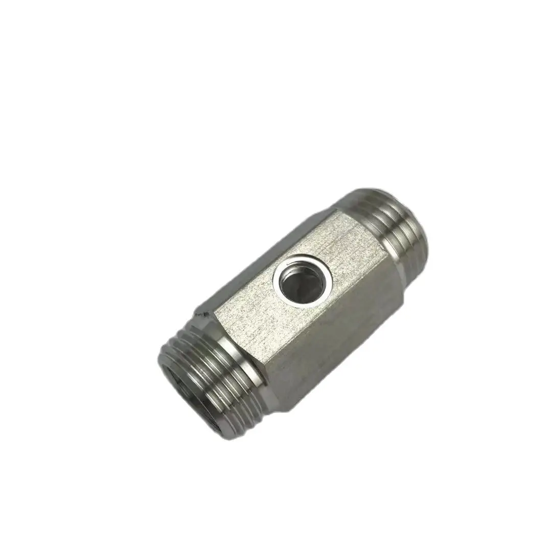 Temperature Sensor Casing Nipple with M8 Hole SUS304 Stainless Steel SUS304 BSP1/2