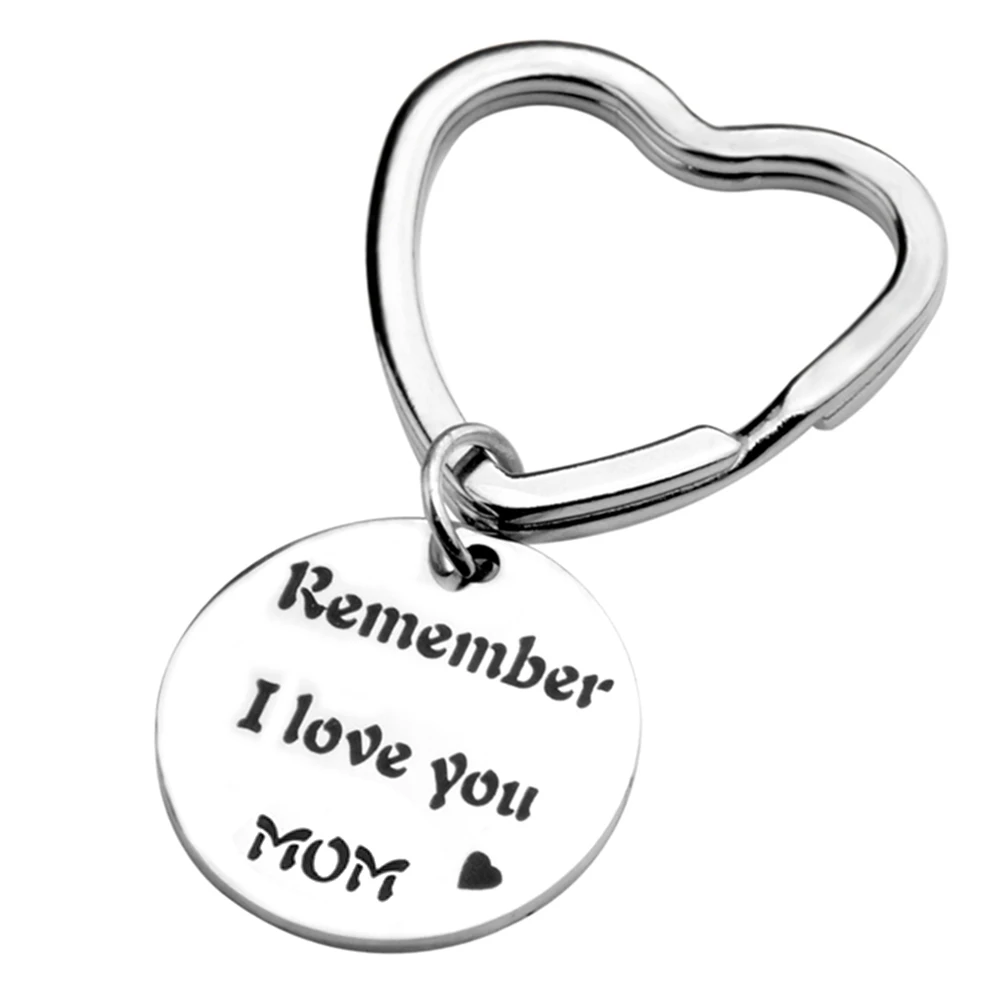 Keychain For Mother Father From Daughter Son Remember I Love You Mom Dad Birthday Gifts for Women Mothers Fathers Day Key Ring