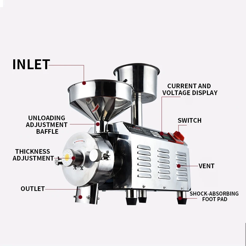 آلة طحن الرطب والجاف 3000 واط المنزلية فائقة غرامة طاحونة التجارية متعددة الوظائف طحن و متعددة الحبوب العالمي