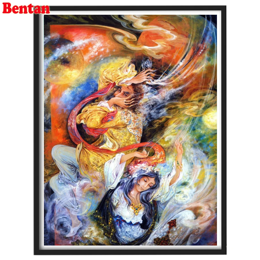 full diamond 5D DIY diamond painting kit Fantasy abstract beauty fairy cross stitch round crystal rhinestone embroidery home art