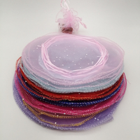 8 Colors Round Jewelry Bag Organza Gift Bags 50pcs Small Bags for Jewelry Packing Bag Drawstring Gift Packaging Display Pouches