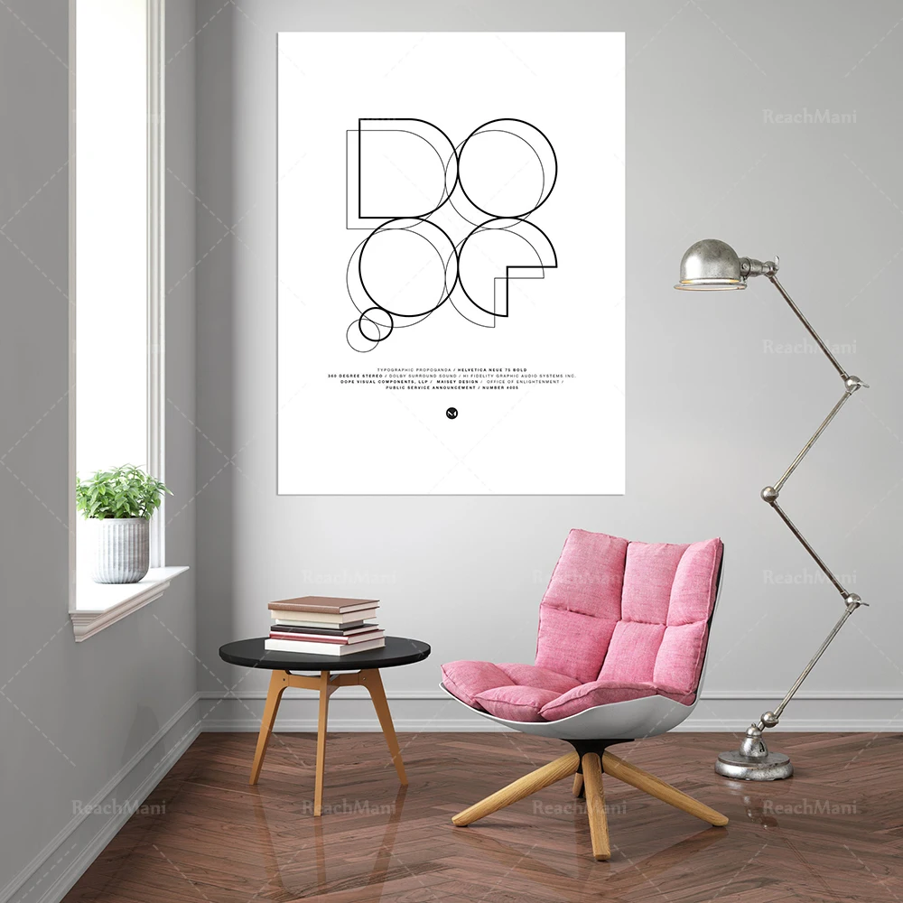 Helvetica imprimé affiche Grafico d'amour الصوت الصناعي الرترو affiche الحد الأدنى الحديث دو ميدي دو سيجلي