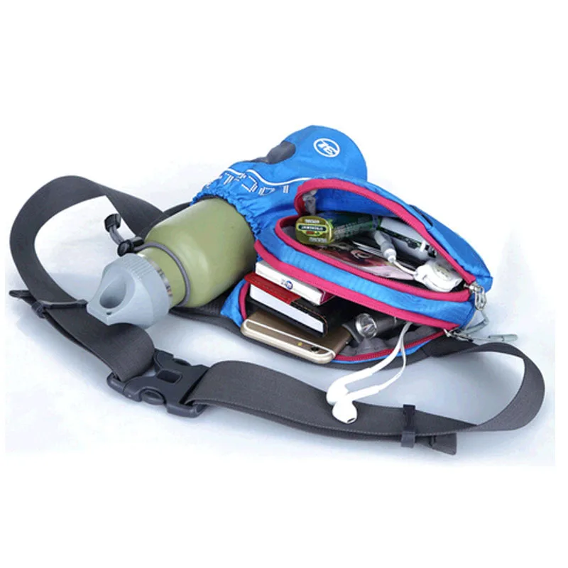 YoReAi Running Bag Waist Belt Pack Outdoor Marathon Gym Sport Fitness Water Bottle Pouch Fanny  Pack Riding Cycling Phone Pocket
