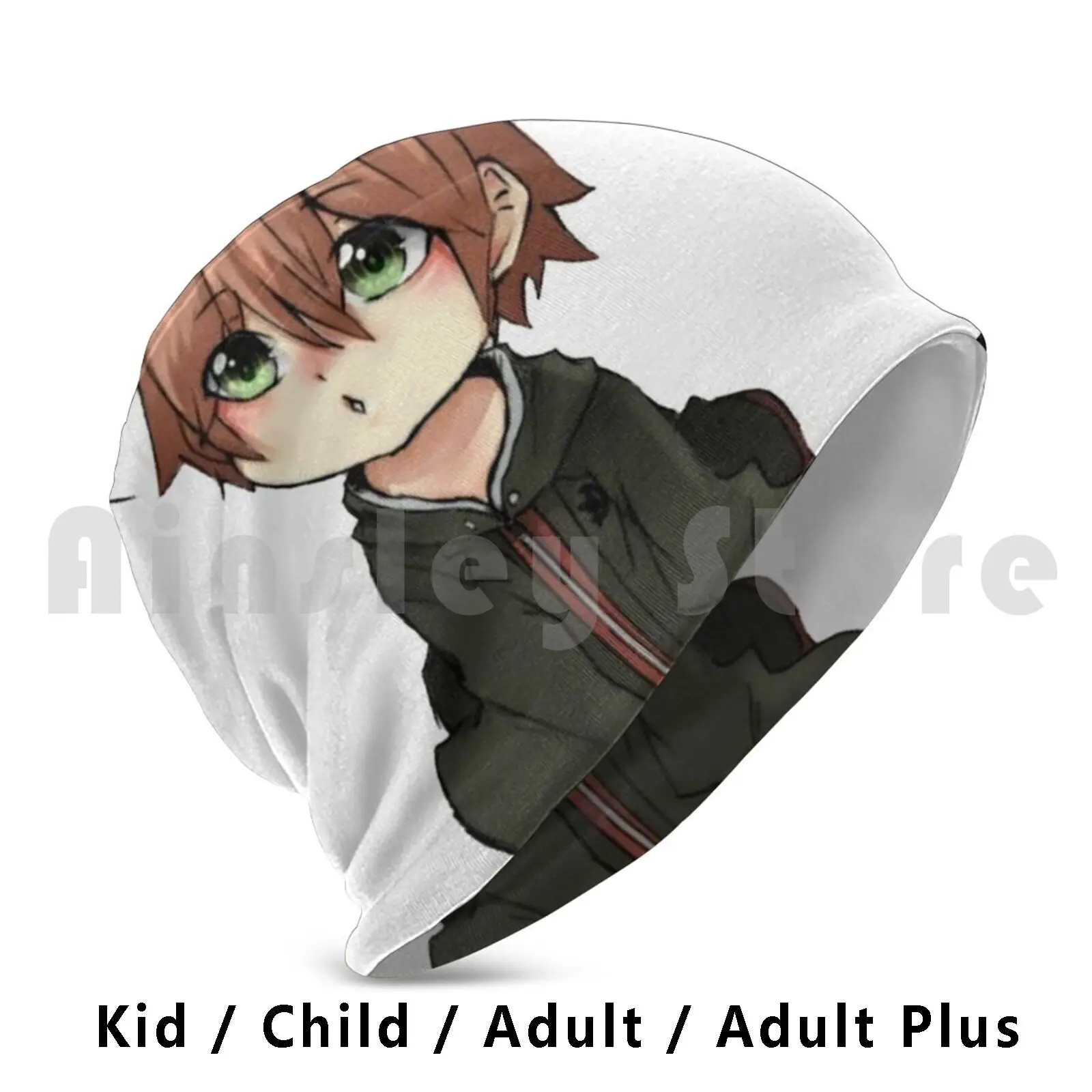 Danganronpa Makoto Naegi Chibi Beanie Hedging Cap DIY Print Cushion Danganronpa Chibi Anime Video Game Makoto Naegi Junko