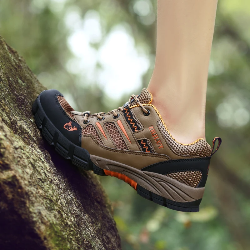 Summer Men Women Hiking Shoes Mesh Sneakers Non-slip Outdoor Sport Shoes Spring Trail Running Shoes Breathable Mountain Shoes