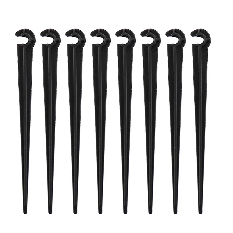 

1/4'' Fixed Stake Support Holder PVC Hose Drip for 4/7mm Watering Flowerpot Fitting Irrigation Home Garden