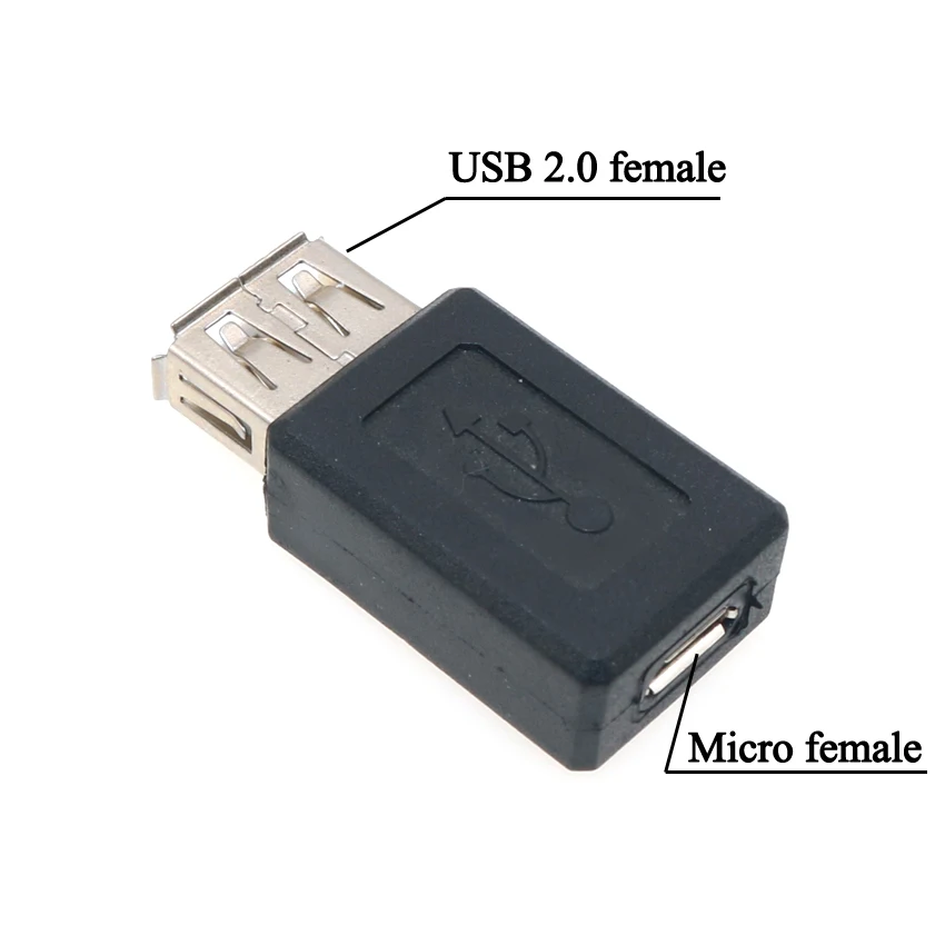 YuXi USB 2.0 Type A Female to Micro USB B Male Adapter Plug Converter USB 2.0 to Mini USB B 5 Pin Male Plug OTG connector