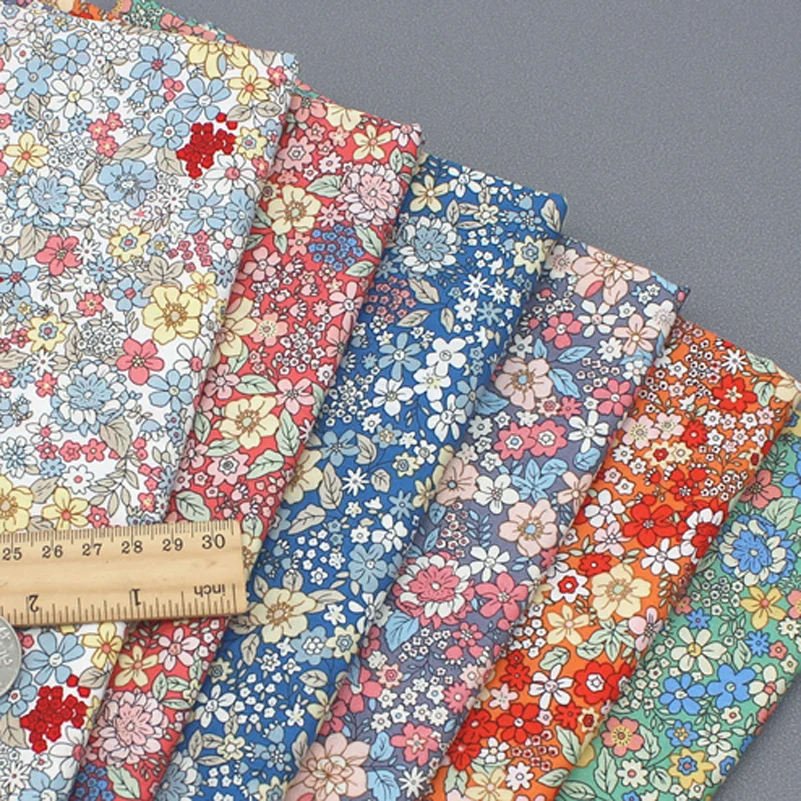 Liberty Fabric Floral Cotton Poplin Printed Vintage Muslin Textile Sewing Accessories By Half Meter