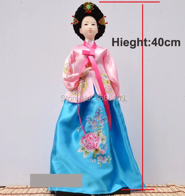 Large Size 40cm Lovely Korean Dolls Wedding Gifts With Gift Box Packaging Kimono Dolls For Office / Home Decoration