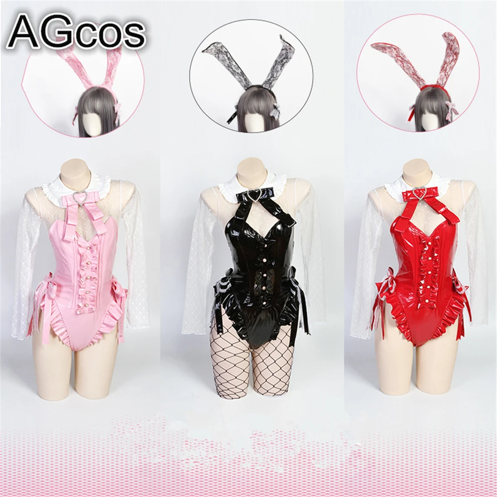 

AGCOS Original Design Lovely Bunny Girl Cosplay Woman Jumpsuits Leather Christmas Lingeries Valentine's Day Sexy Cosplay