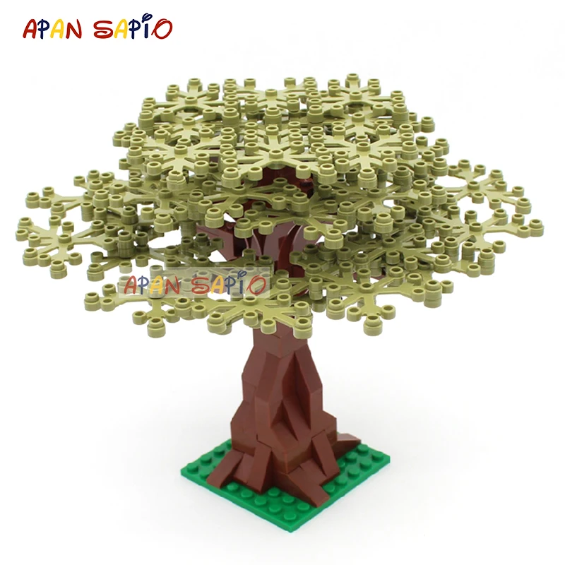 Bloques de construcción DIY, árbol de plantas de jardín, figuras creativas educativas de 7 colores, tamaño de ladrillos Compatible con marcas de