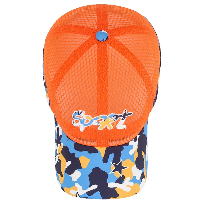 New Cool Mesh Children Kids Camouflage Baseball Cap Summer Breathable Snapback Hat Outdoor Sport Sun Cap Hat For Boy Girl