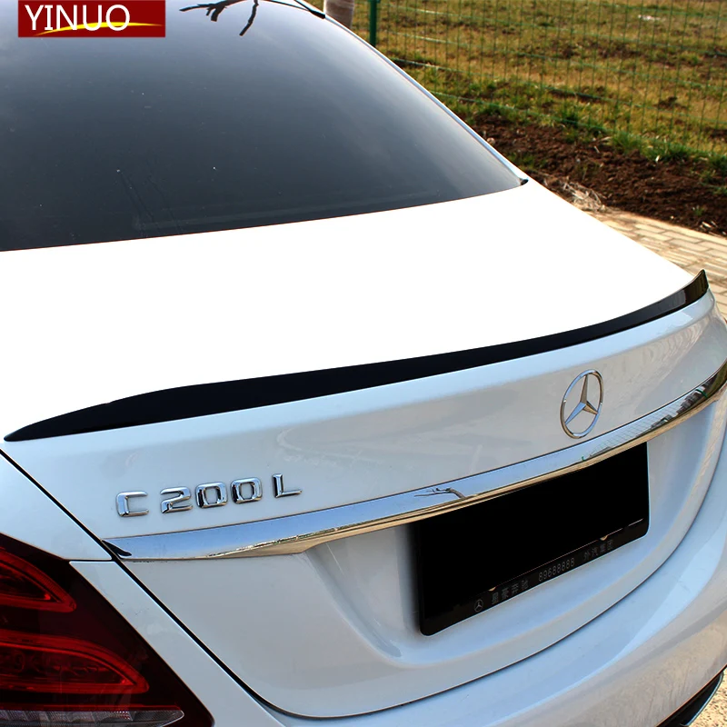 For Mercedes Benz W205 Spoiler 4-Door AMG style C180 C200 C250 C260 ABS Plastic Tail Wing Unpaint and lacquer Color