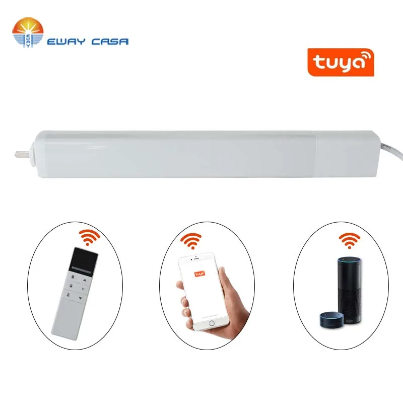 EWAY CASA Tuya Electric Smart Curtain Rail Smart Curtain Rod Track Extendable Wifi Curtian Motor Smart Home Life MCT-EXT