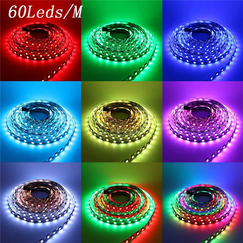 WS2812b LED Streifen Kits 1M-30M RGB TUYA Bluetooth Wifi App Control lexible Klebeband Diode Band Traum farbe Für TV Schlafzimmer Weihnachten