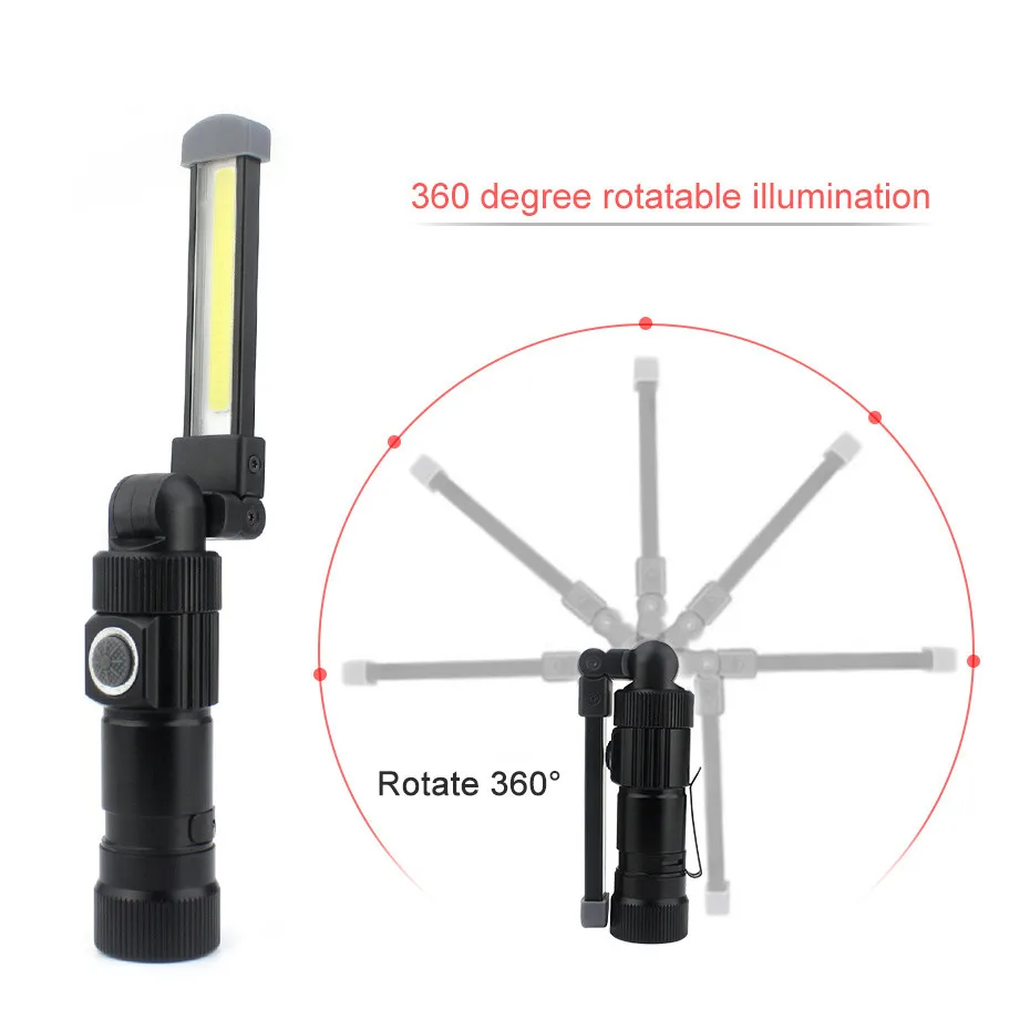 Portable COB Magnetic Industrial lighting built-in lithium battery Work Light forIndustrial workshop maintenance lighting  D4