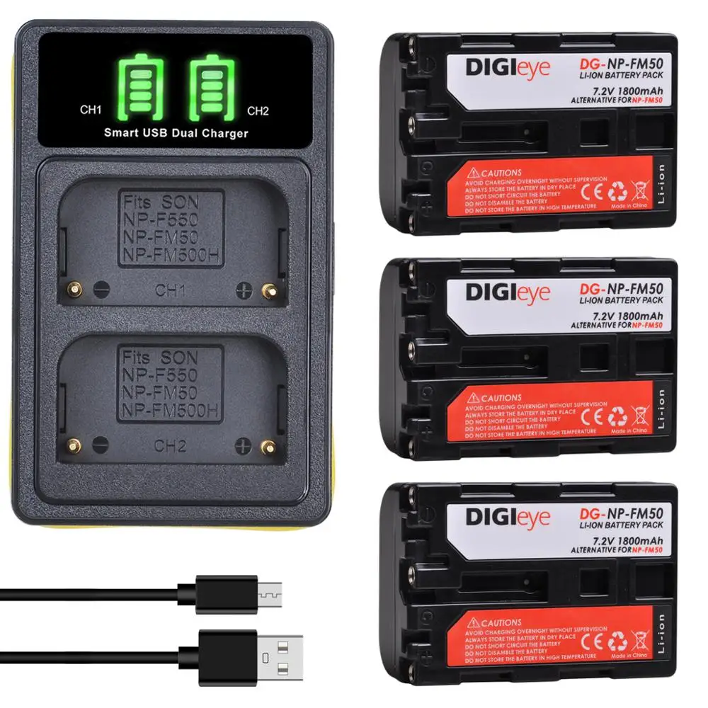 

NP-FM50 NPFM50 NP FM50 Battery + LED Dual Charger for Sony HC1 TRV280 TRV350 TRV250 TRV19 TRV22 TRV27 TRV33 TRV460 Camcorder