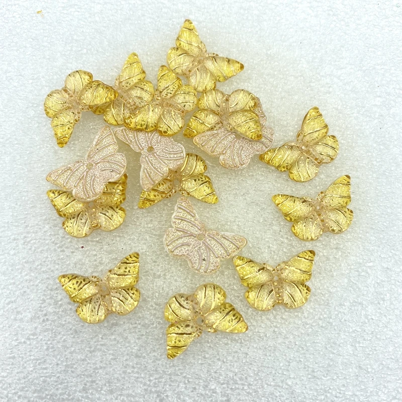 50pcs New Shiny acrylic Colorful Mini Butterfly Flatback Kawaii Cabochons DIY Scrapbook Hair Bows Center