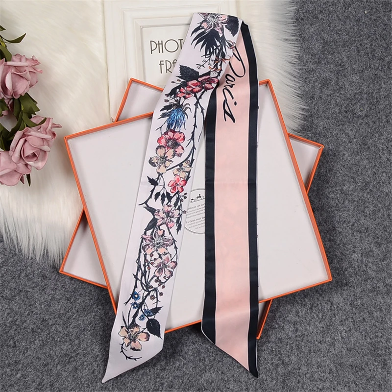 Foulard de marque de luxe pour femme, bandeau de cheveux de tarot, accessoires pour sacs, foulard de tête de créateur pour fille, nouvelle collection