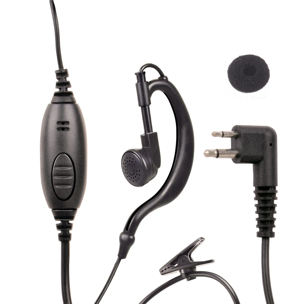 

2 Pin Earpiece Microphone Headset PTT Mic for Motorola Two Way Radio Walkie Talkie CP040 CP125 CP140 CP180 CP185 CP300 M Plug