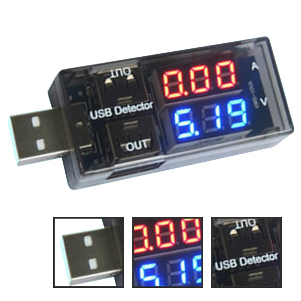 Red+Blue Dual Display USB Current Voltage Meter DC Charging Detector Tester Battery Voltmeter Ammeter Charger Indicator