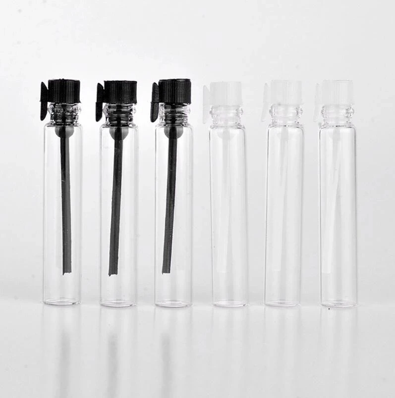 

100pcs 1ml 2ml 3ml Glass Perfume Bottle sample tester Vials Small Test tube Essential oil Aromatherapy Dripping stick Container