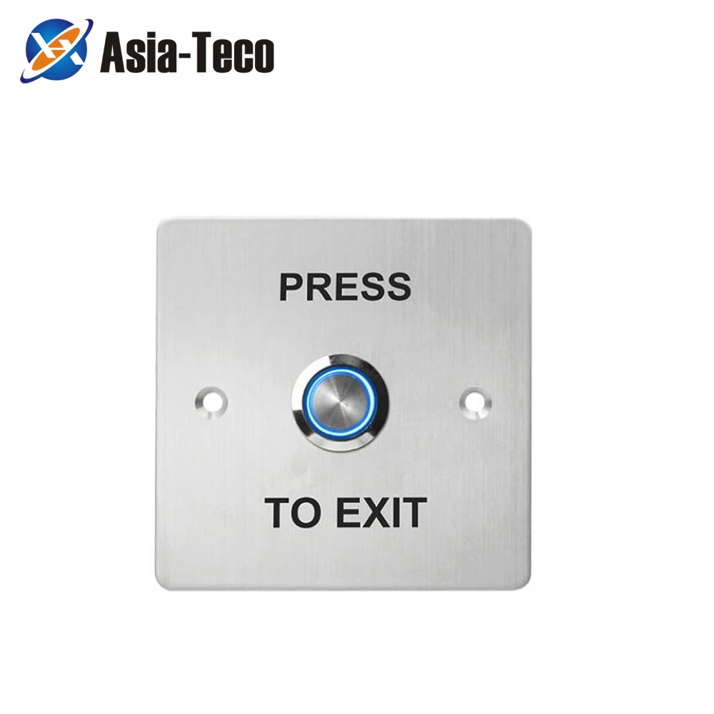 

LED stainless steel Backlight Exit Button Door access control system kit NC NO COM For Door Lock Access Control System