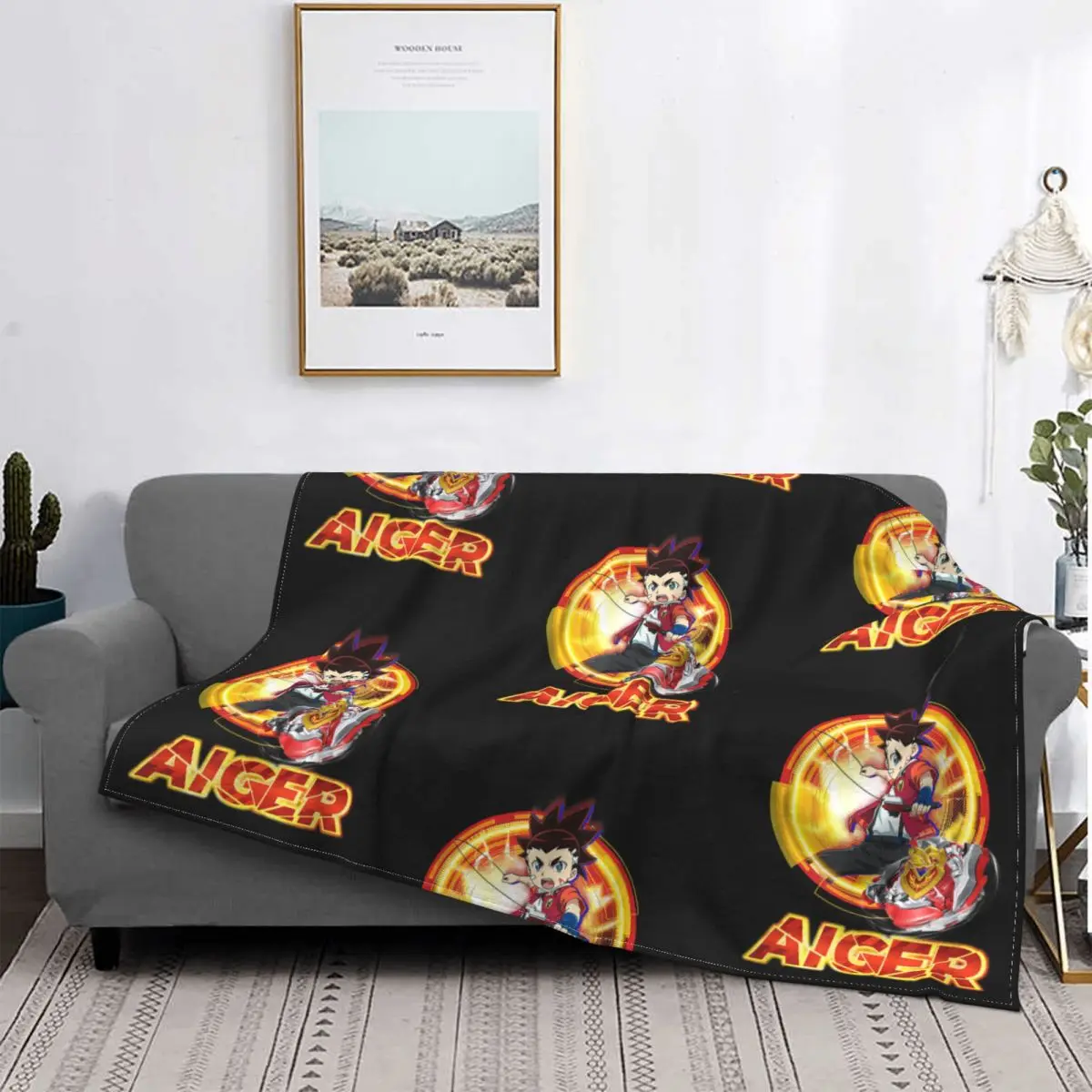 

Beyblade Burst Turbo Aiger Blankets Fleece Decoration Ultra-Soft Throw Blankets for Bedding Bedroom Plush Thin Quilt