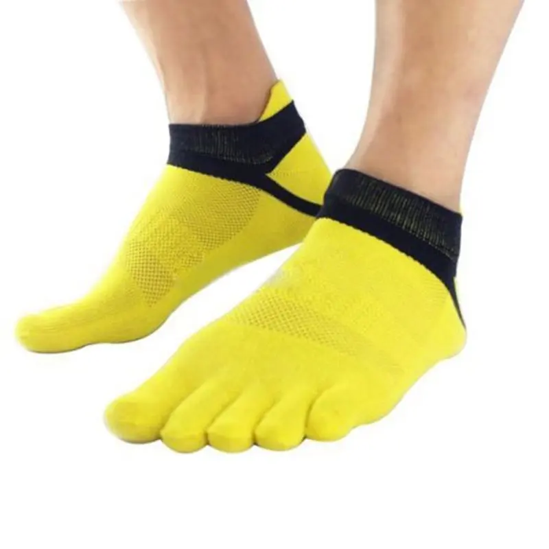 1 pair Breathable Men Socks Cotton Five-finger Male short Socks Sport Running Socks EU38-43