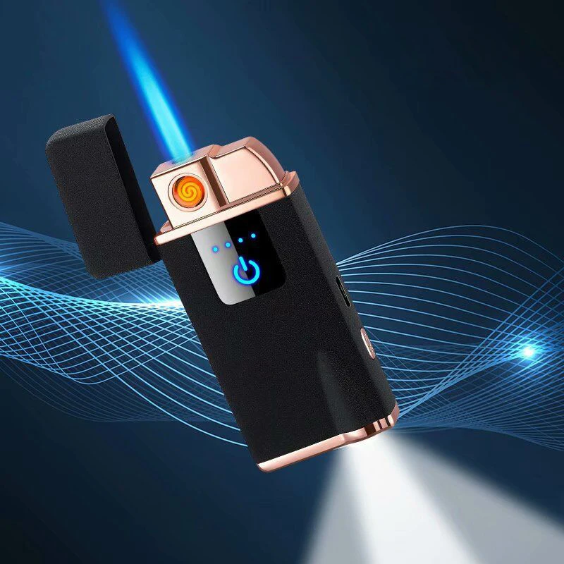 

NEW Mini Metal Gas And Electricity Lighter Butane Gas Lighter USB Rechargeable Lighter Flashlight Cigarette Cigar Lighter Gift