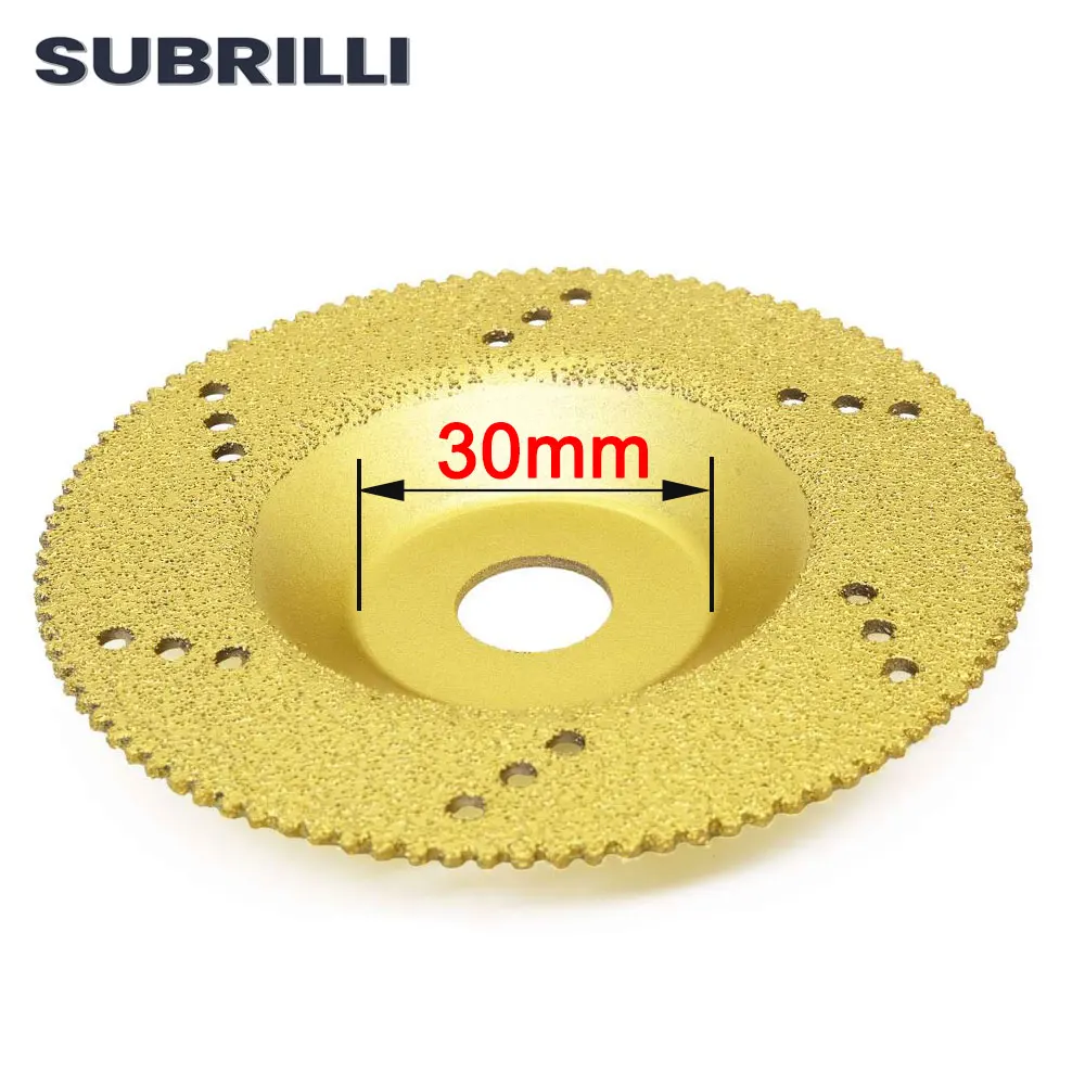 Subrilli 4 "vácuo soldadas disco de corte diamante multi purpose rebolo lixar prato para pedra granito mármore telha de concreto