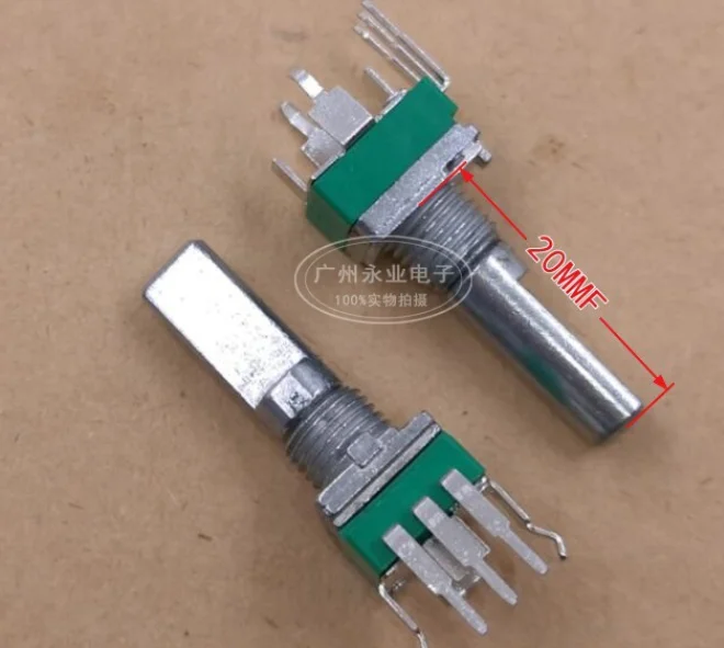 

[VK] single potentiometer B10K with push switch 20MM axle comparable switch