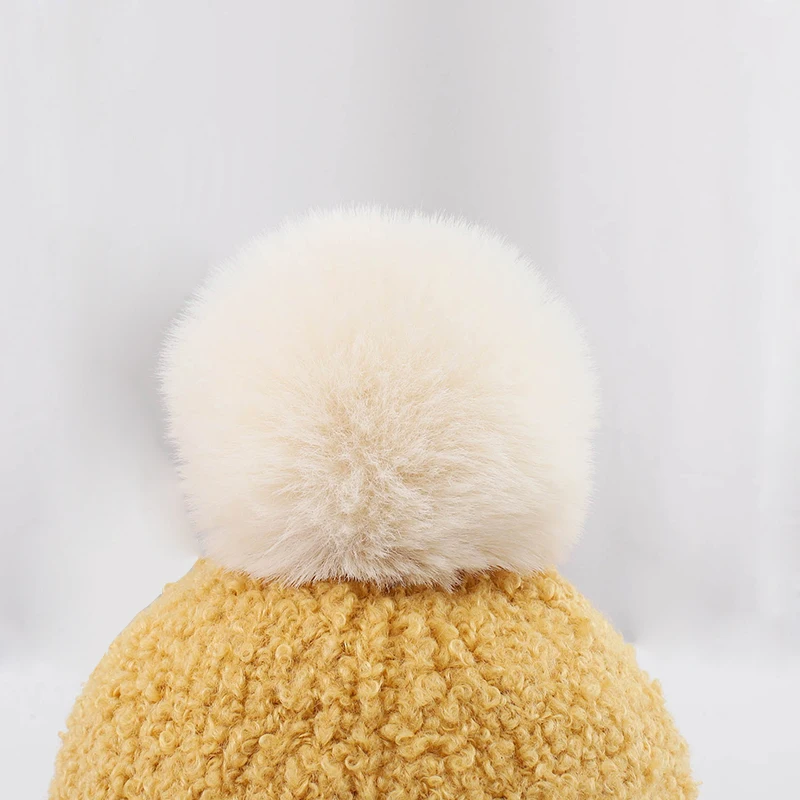 Winter Baby Hats Thicken Warm Knitted Hats For Kids Boys Girls Children Ear Protection Cap 9 Colors