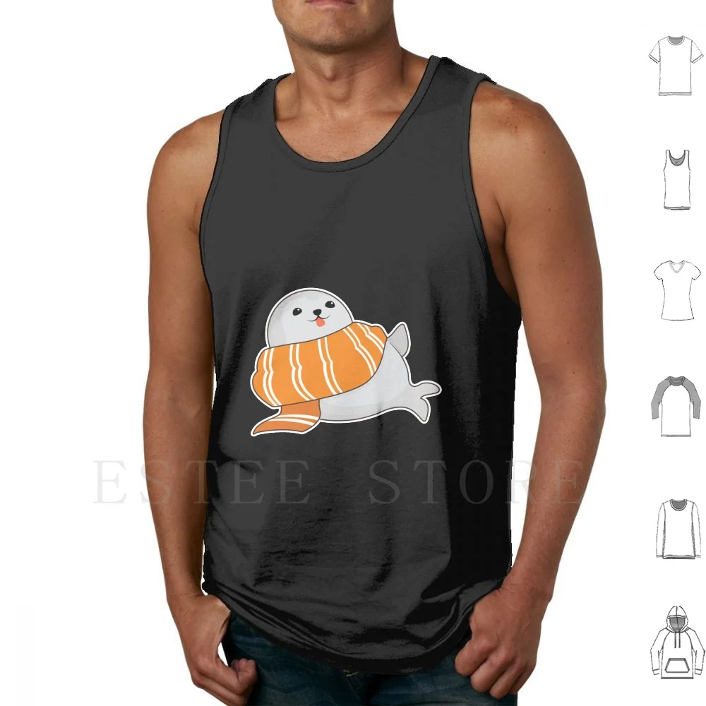 Seal With Scarf Tank Tops Vest Seals Fins Seals Types Walruses Funny Cute Birthday Womens Men Kids Babies Ringed Seal