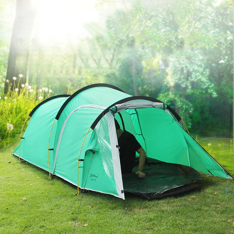 

New style!3-4persons one bedroom & one living room double layer family and party camping tent