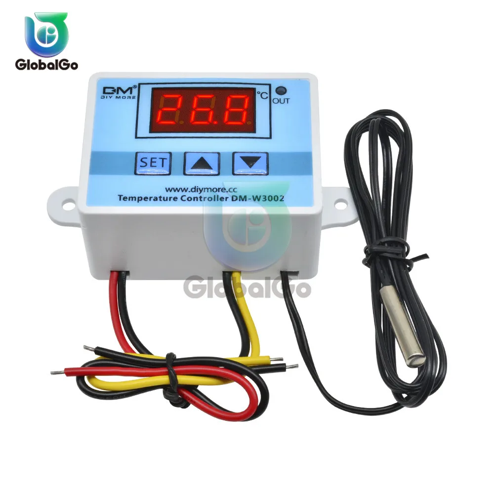 XH-W3002 W3002 AC 110V-220V DC 24V DC 12V Led Digital Thermoregulator Thermostat Temperature Controller Control Switch Meter