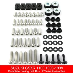 Fit For Suzuki GSXR 1100 1993 1994 1995 1996 1997 1998 Complete Full Fairing Bolts Kit Bodywork Screws Clips Nuts Covering Bolts