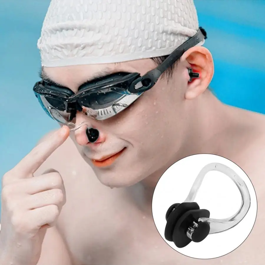 1 Pair Waterproof Swimming Nose Earplugs Soft Silicone Prevention Ears Clip Outdoor Diving Swiming Water Sport Accessories