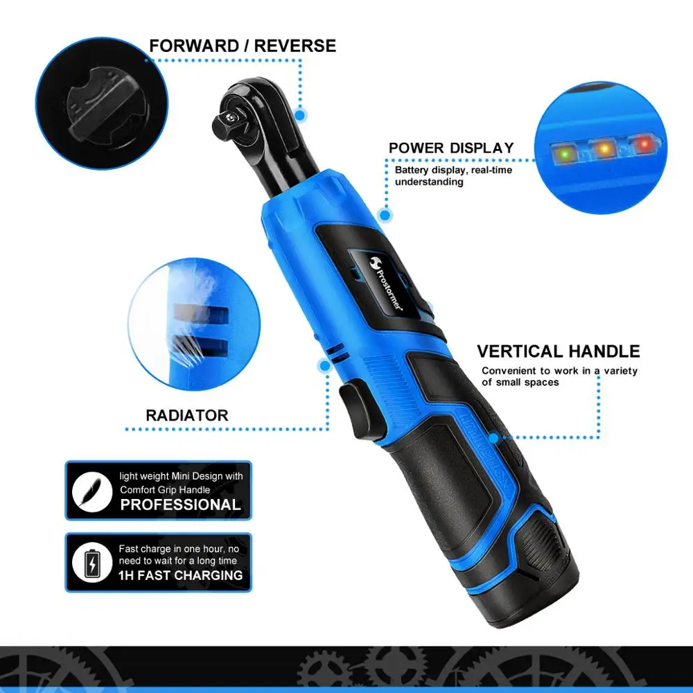 12V Cordless Electric Screwdriver Drill Machine Ratchet Wrench Power Tools Electric Hand Drill Universal Battery by PROSTORMER